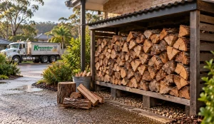 Firewood Rack by Kincumber Sand and Soil Truck